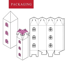 ocuklar iin hazr ev model maketi ablonu, paper craft model house